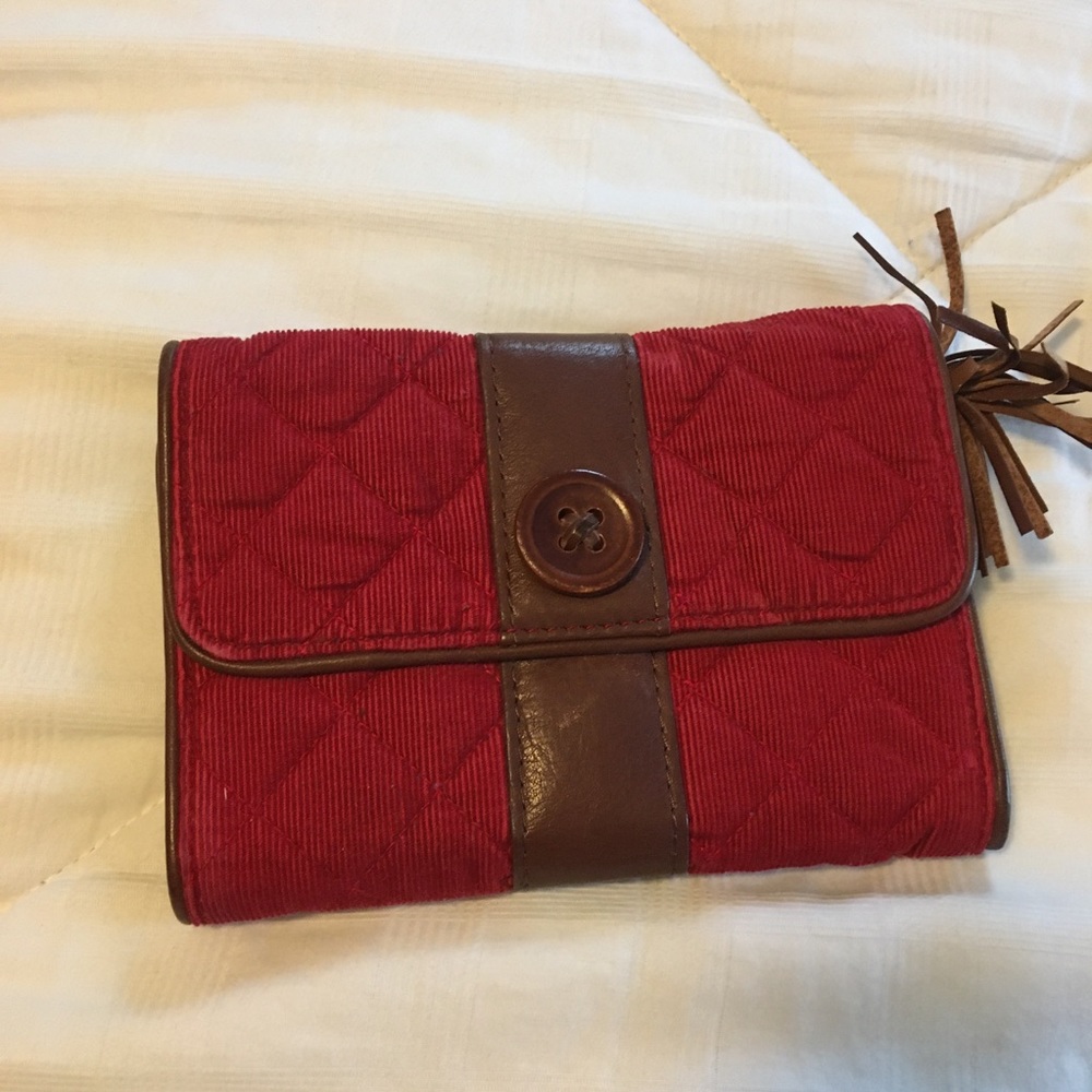 Red and brown Vera Bradley wallet